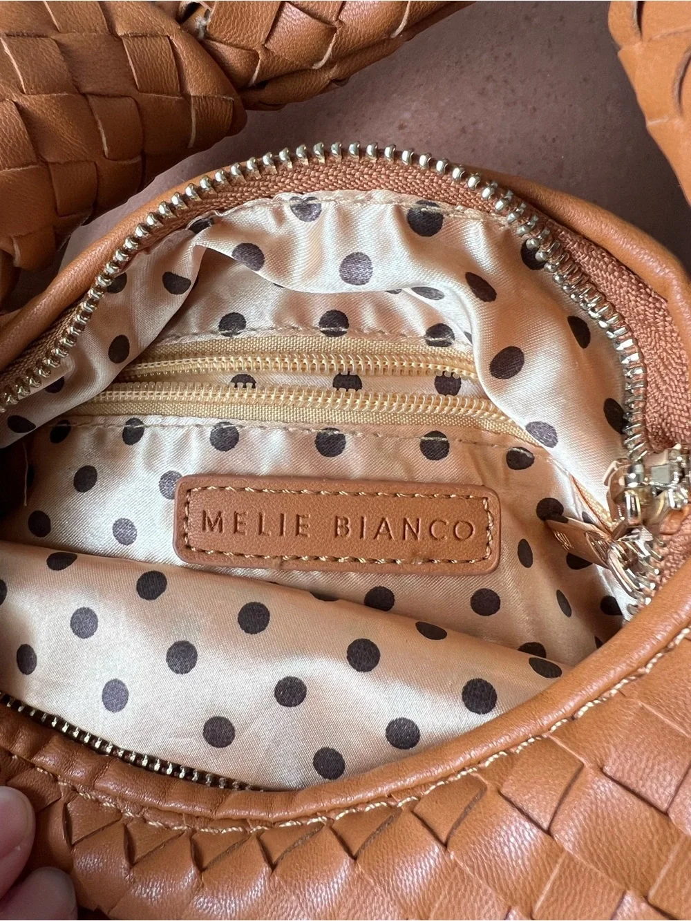 Anthropologie Melie Bianco Woven Mini Hobo Bag